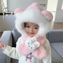 Load image into Gallery viewer, 2 in 1 Cute Cartoon Children's Warm Plush Hat