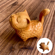 Load image into Gallery viewer, Tiny Cute Wooden Cat