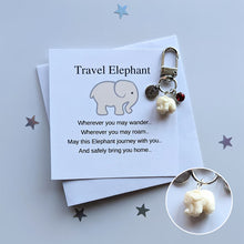 Load image into Gallery viewer, Travel Elephant Keychain