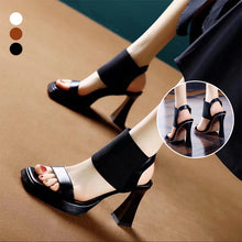 Load image into Gallery viewer, Square Toe High Heeled Sandal