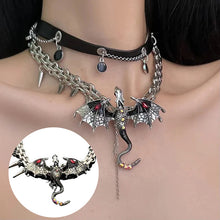 Load image into Gallery viewer, Imprisoned Flying Dragon Necklace