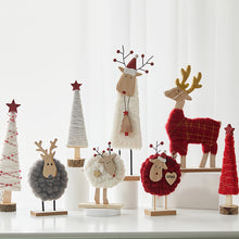 Load image into Gallery viewer, Christmas Wood Felt Reindeer Elk Tree Decorations