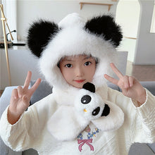 Load image into Gallery viewer, 2 in 1 Cute Cartoon Children's Warm Plush Hat