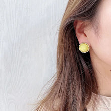 Load image into Gallery viewer, Colorful Textured Circle Earrings