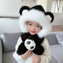 Load image into Gallery viewer, 2 in 1 Cute Cartoon Children's Warm Plush Hat