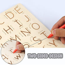 Load image into Gallery viewer, Wood Letter Practicing Board