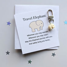 Load image into Gallery viewer, Travel Elephant Keychain