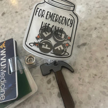 Load image into Gallery viewer, F-Bombs Shaker Badge Reel For Emergency Use