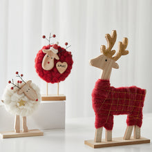 Load image into Gallery viewer, Christmas Wood Felt Reindeer Elk Tree Decorations