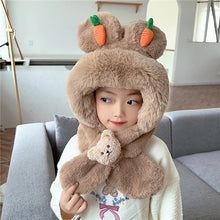 Load image into Gallery viewer, 2 in 1 Cute Cartoon Children's Warm Plush Hat