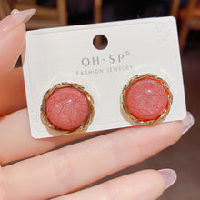 Load image into Gallery viewer, Colorful Textured Circle Earrings