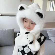 Load image into Gallery viewer, 2 in 1 Cute Cartoon Children's Warm Plush Hat