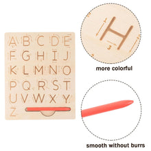 Load image into Gallery viewer, Wood Letter Practicing Board