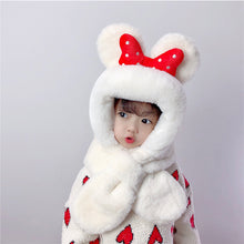 Load image into Gallery viewer, 2 in 1 Cute Cartoon Children's Warm Plush Hat