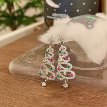 Load image into Gallery viewer, Shiny Christmas Tree Earrings