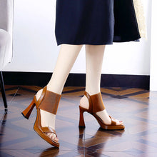 Load image into Gallery viewer, Square Toe High Heeled Sandal