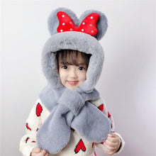Load image into Gallery viewer, 2 in 1 Cute Cartoon Children's Warm Plush Hat