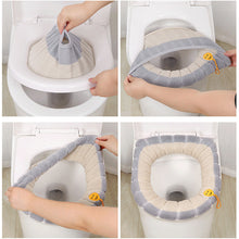 Load image into Gallery viewer, Two-Tone Soft Toilet Seat Cover