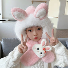 Load image into Gallery viewer, 2 in 1 Cute Cartoon Children's Warm Plush Hat
