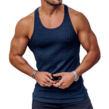 Load image into Gallery viewer, Men's Stripe Solid Color Sports Vest