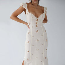 Load image into Gallery viewer, Solid Hollow Slim Dress