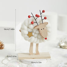 Load image into Gallery viewer, Christmas Wood Felt Reindeer Elk Tree Decorations