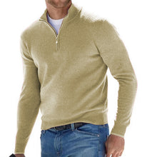 Load image into Gallery viewer, Cashmere Zipper Basic Sweater