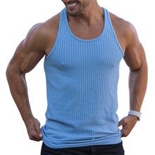 Load image into Gallery viewer, Men's Stripe Solid Color Sports Vest