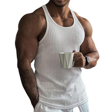 Load image into Gallery viewer, Men's Stripe Solid Color Sports Vest