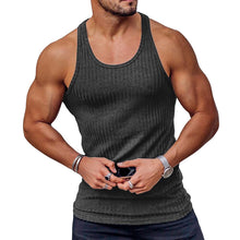 Load image into Gallery viewer, Men's Stripe Solid Color Sports Vest