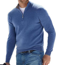 Load image into Gallery viewer, Cashmere Zipper Basic Sweater