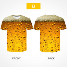 Load image into Gallery viewer, New Man Fashion 3D Print Beer Bubble Short Sleeve T-Shirt