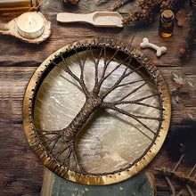 Load image into Gallery viewer, Shamanic Drum 'Tree of Life' Instrumental Ornament