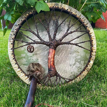 Load image into Gallery viewer, Shamanic Drum 'Tree of Life' Instrumental Ornament