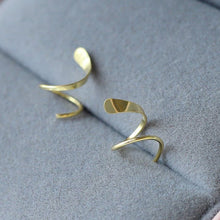 Load image into Gallery viewer, Spiral Hoop Twist Earrings