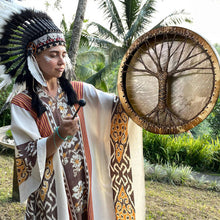Load image into Gallery viewer, Shamanic Drum 'Tree of Life' Instrumental Ornament
