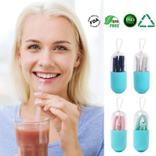 Load image into Gallery viewer, Silicone Straw Drinking Reusable，4PCS
