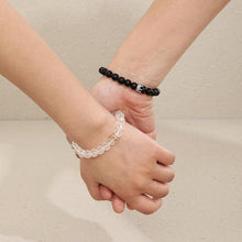 Load image into Gallery viewer, Couple's Light Up Beaded Bracelet with Crown and Heart - Set of 2
