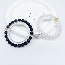 Load image into Gallery viewer, Couple's Light Up Beaded Bracelet with Crown and Heart - Set of 2