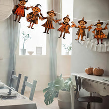 Load image into Gallery viewer, Halloween Vintage Bunting Wooden