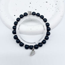 Load image into Gallery viewer, Couple's Light Up Beaded Bracelet with Crown and Heart - Set of 2