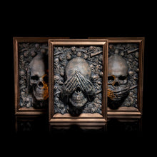 Load image into Gallery viewer, Three Wise Skulls Picture Frame Decor