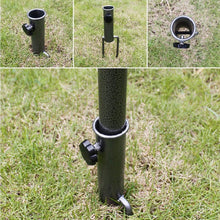 Load image into Gallery viewer, Heavy-Duty Adjustable Spiral Ground Anchor Umbrella Holder
