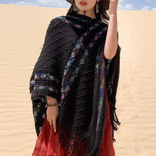 Load image into Gallery viewer, Women's Retro Pullover Tassel Shawl