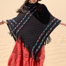 Load image into Gallery viewer, Women's Retro Pullover Tassel Shawl