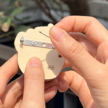 Load image into Gallery viewer, Funny Wooden Finger Brooch