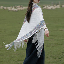 Load image into Gallery viewer, Women's Retro Pullover Tassel Shawl