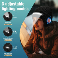 Load image into Gallery viewer, Lighted Bluetooth Music Sports Beanie