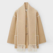 Load image into Gallery viewer, Hepburn Style Woolen Cape Coat