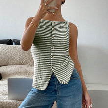Load image into Gallery viewer, Women's Plain Button Front Tank Top